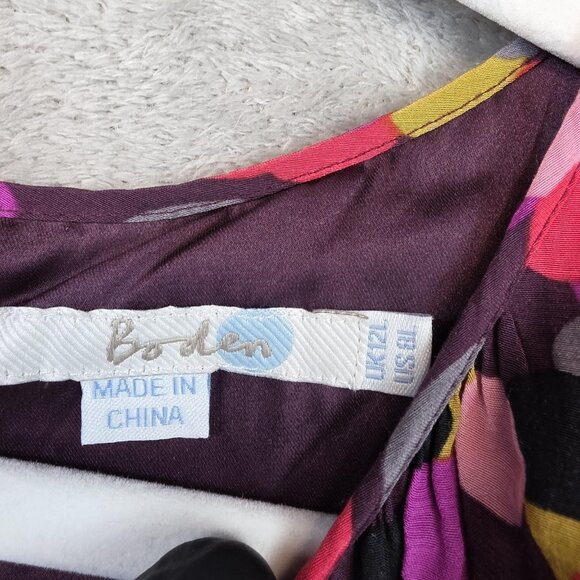 Boden Dress Womens 8L Multicolor Polka Dot Fit & Flare Sleeveless Knee Length - Picture 3 of 10